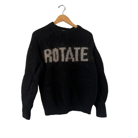 ✨ ROTATE Birgerchristensen Black Sweater Pullover Top - Picture 4 of 10